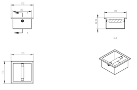 Inbouw-toiletrolhouder RVS