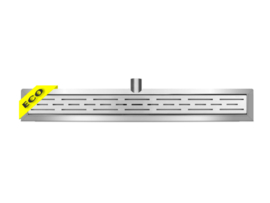 Eco RVS douchegoot met muurflens 60-100 cm