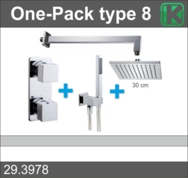 Wiesbaden inbouwthermostaat set type 8 (vierkant 30 cm muurbevestiging)