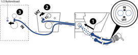 Losse bidet knop koud voor Luxe rimless wandcloset met ingebouwde bidetkraan