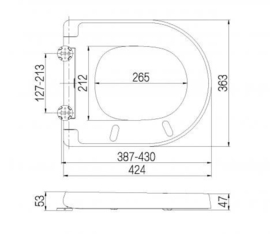 Vesta Junior toiletzitting softclose en quick release glans wit