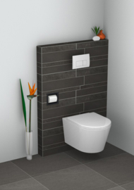 Inbouw-toiletrolhouder mat-zwart