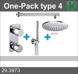 Wiesbaden inbouwthermostaat set type 4 (rond 30 cm muurbevestiging)