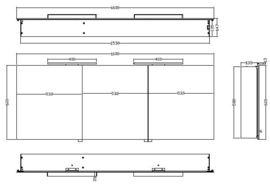 Wiesbaden luxe spiegelkast met LED verlichting 160x60x14 cm