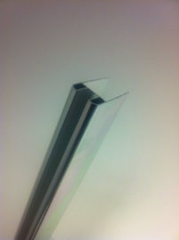 Wiesbaden glasprofiel (tbv muurprofiel douchewand dikte 1 cm, lengte 200 cm) chroom