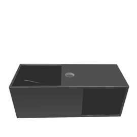 Wiesbaden Julia fontein solid surface met nis 54x20x20 cm mat zwart