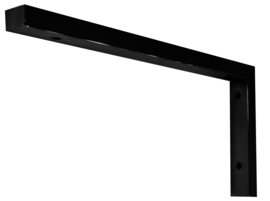 Mat-zwart L- supportbeugel 46x22