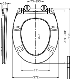 Ultimo 3.0 soft-close one-touch toiletzitting+deksel wit