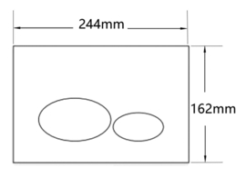 Wiesbaden X32 Metal drukplaat voor inbouwreservoir mat wit