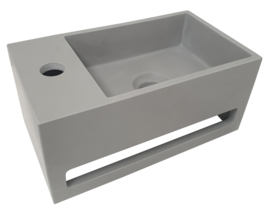 Julia fontein Solid Surface 35 x 20 x 16 cm betonlook links