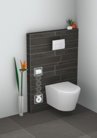 Inbouw-toiletrolhouder + reserve-rollen RVS