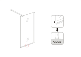 Kunststof bodemstrip 65 cm (tbv inloopdouche 10 mm)