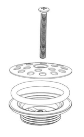 Messing plug 5/4" chroom rooster