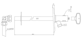 Gevelkraan combinatie vorstvrij 15x3/4"