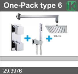 Wiesbaden inbouwthermostaat set type 6 (vierkant 40 cm muurbevestiging)