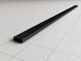 Wiesbaden Horizon stabilisatiestang 120cm voor inloopdouche mat zwart