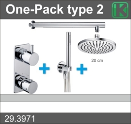 Wiesbaden inbouwthermostaat set type 2 (rond 20 cm muurbevestiging)