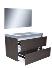 Vision meubelset (incl. spiegel) 80 cm houtnerf grijs
