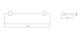 Wiesbaden Ida accessoire set 2: handdoekring, planchet, tandenborstelhouder en zeepdispenser, chroom