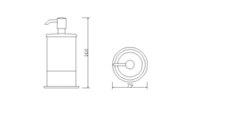 Wiesbaden Ida accessoire set 2: handdoekring, planchet, tandenborstelhouder en zeepdispenser, chroom