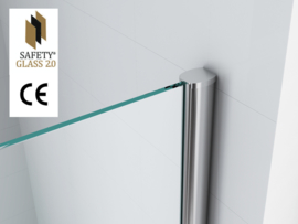Wiesbaden safety glass 2.0 inloopdouche (80, 90, 100 of 120 cm) 10 mm glas