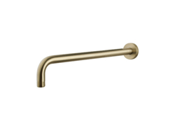 Luxe douche-arm rond muurbev. 35cm geborsteld messing