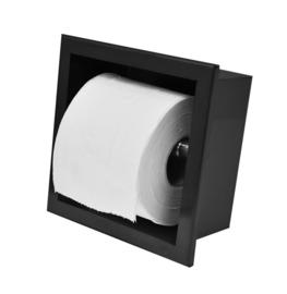 Inbouw-toiletrolhouder mat-zwart