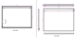 Wiesbaden Ambi One LED condensvrije spiegel 80x60x3,7 cm