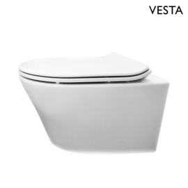 Wiesbaden Vesta wandcloset 52 cm + Flatline softclose zitting
