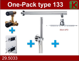 Wiesbaden inbouwthermostaat set type 133 (ufo hoofddouche 30 cm vierkant)