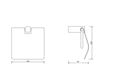 Wiesbaden Ida accessoireset 1: toiletrolhouder, toiletborstelhouder en jashaak, chroom