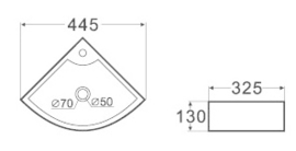 Wiesbaden Pallas fontein 44,5x32,5x13 cm wit