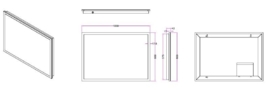 Wiesbaden Quatro LED condensvrije spiegel 100x60x4,3 cm