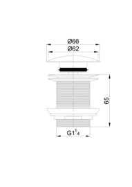 Wiesbaden clickwaste 6,5 cm 5/4" chroom