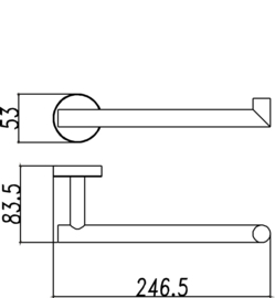 Wiesbaden 304 handdoekbeugel compact RVS