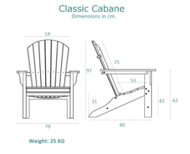 Classic Cabane chair navy blue