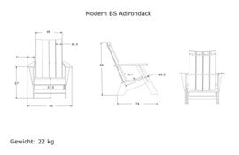 Modern BS Adirondack white