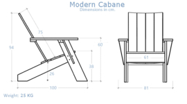 Modern Cabane chair dark grey