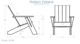 Modern Cabane chair  driftwood