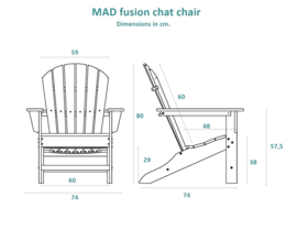 MAD fusion chat chair - Charcoal (07289)