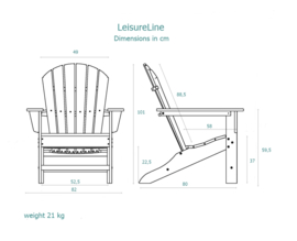 LeisureLine Muskoka Stuhl - Tan