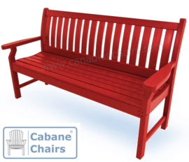 Classic garden bench cardinal red