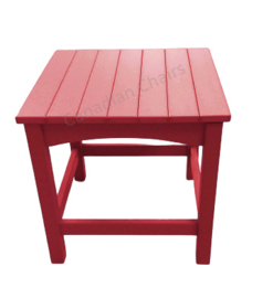 Cabane side table cardinal red