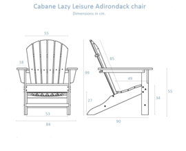 Cabane LeisureBack Adirondack chair red