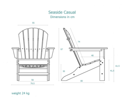 Seaside Casual Adirondack charcoal / dark grey