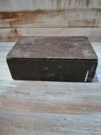 oud houten doosje met los deksel