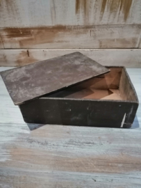 oud houten doosje met los deksel