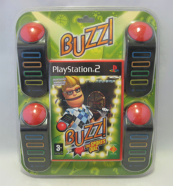 Buzz! The Sports Quiz + Buzzers Bundle (PAL, Sealed)
