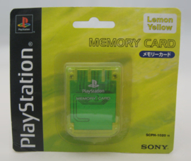 PlayStation Official Memory Card 1MB 'Lemon Yellow' (JAP, New)
