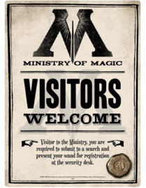 Harry Potter - Ministry of Magic Metal Sign (New)